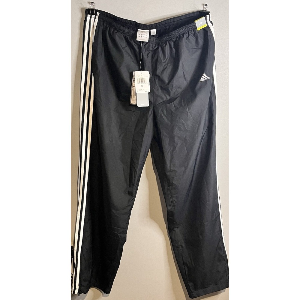 NWT Y2K 2007 Rare Adidas Almost Vintage Nylon Black Track Pants XL